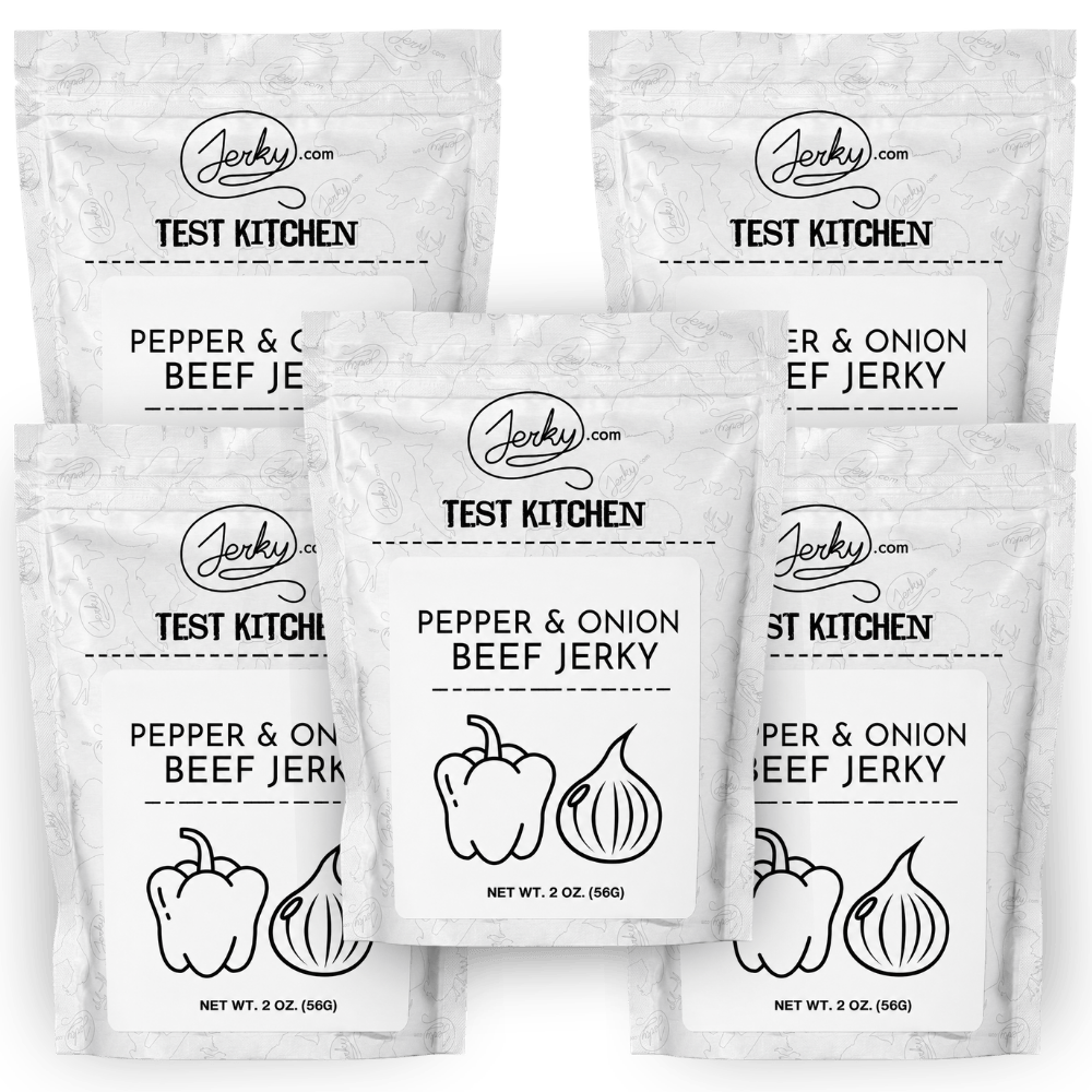 Test Kitchen Batch #53 - Pepper & Onion Beef Jerky 2oz 5-Pack by Jerky.com