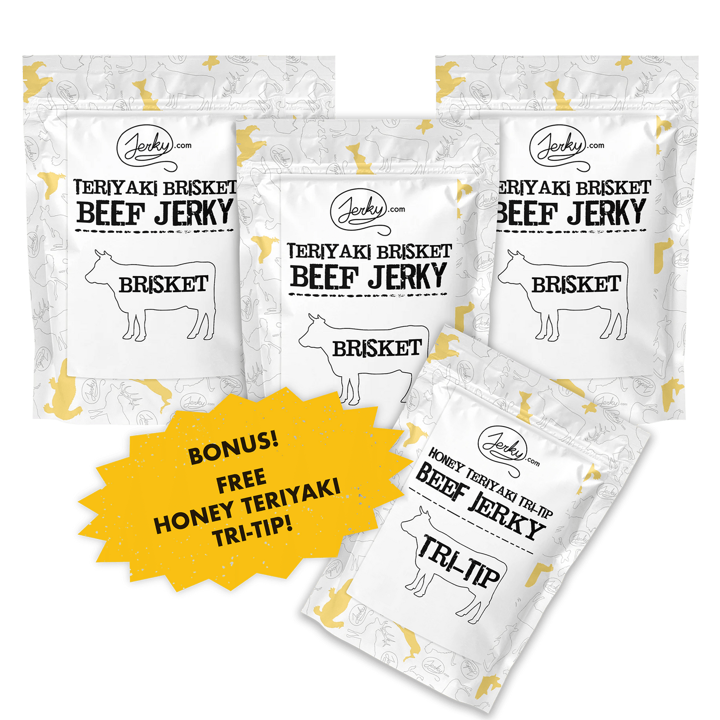 Teriyaki Brisket Beef Jerky 3-Pack by Jerky.com