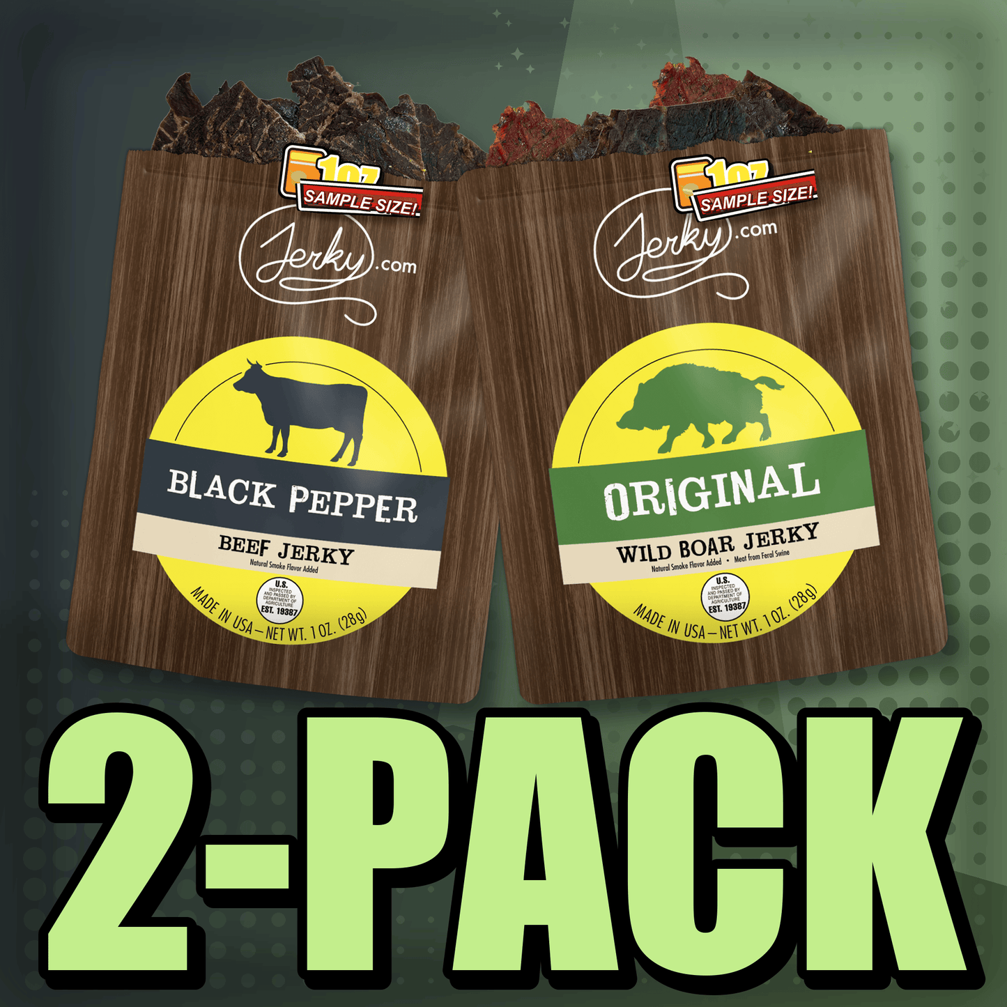 Black Pepper & Original Boar 2-Pack by Jerky.com