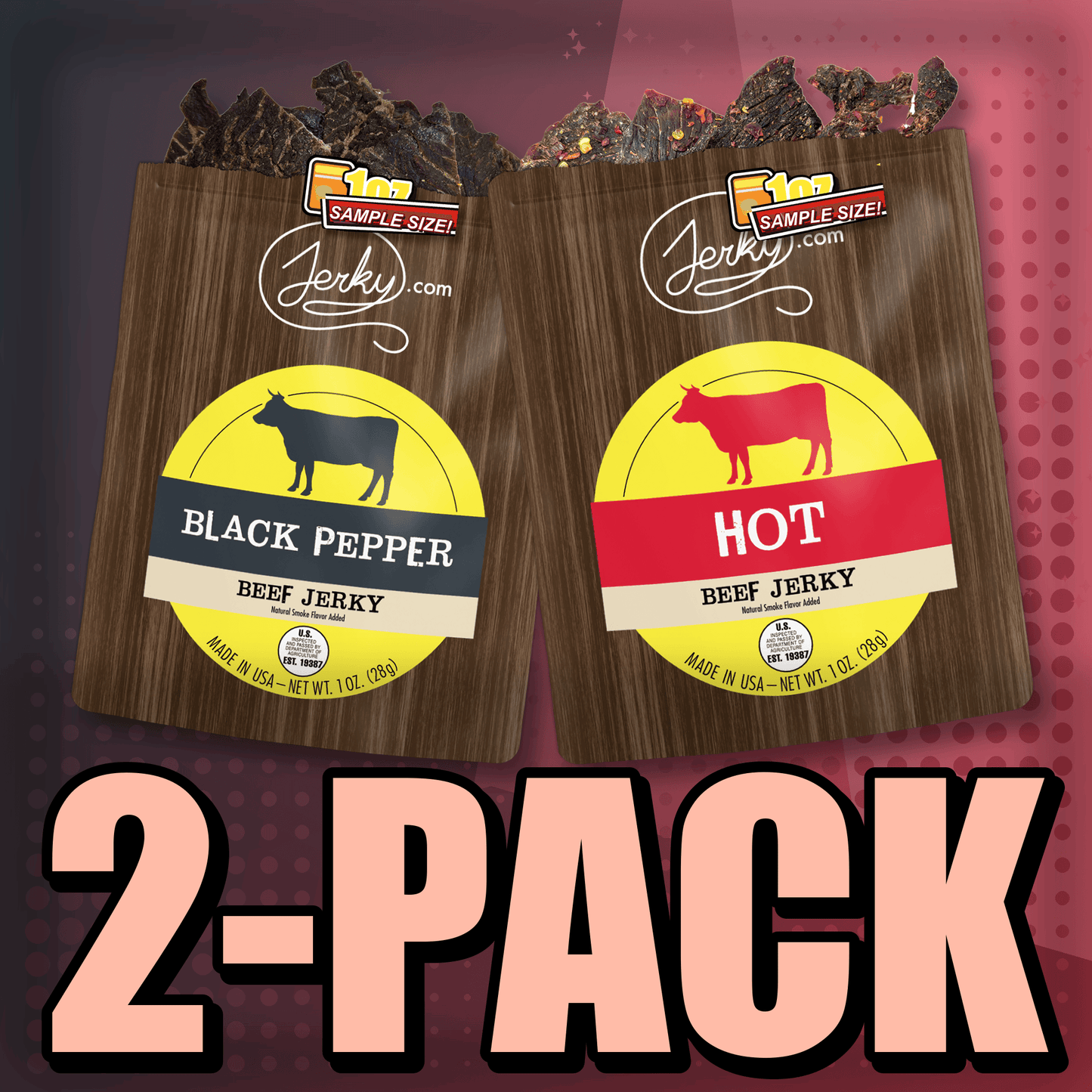 Black Pepper & Hot 2-Pack by Jerky.com
