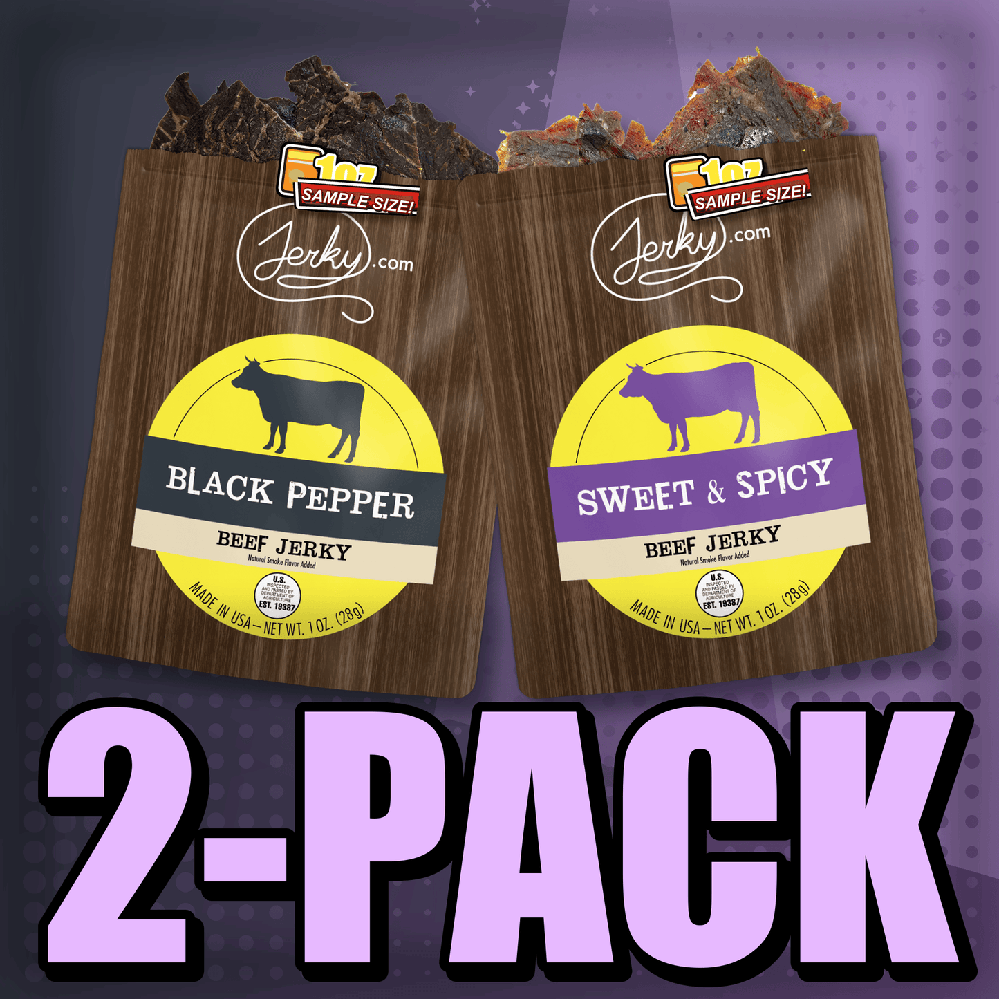 Black Pepper & Sweet & Spicy 2-Pack by Jerky.com