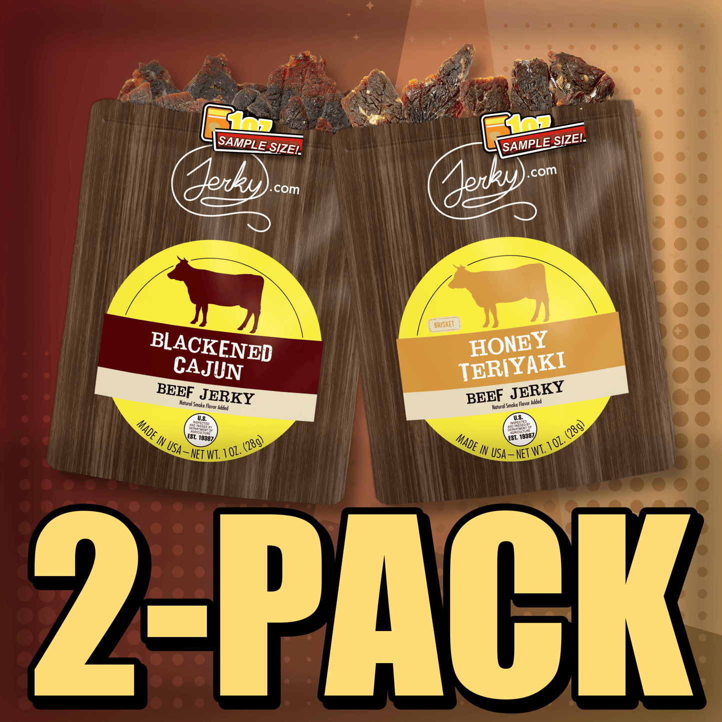 Blackened Cajun & Honey Teriyaki 2-Pack by Jerky.com