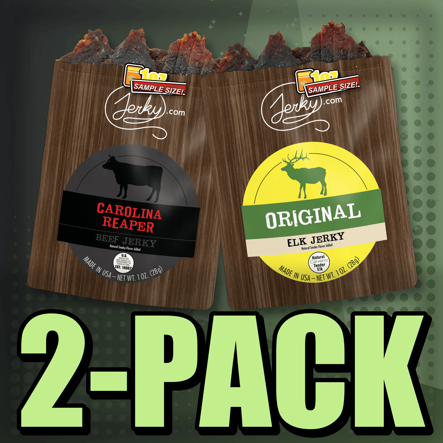 Carolina Reaper & Original Elk 2-Pack by Jerky.com