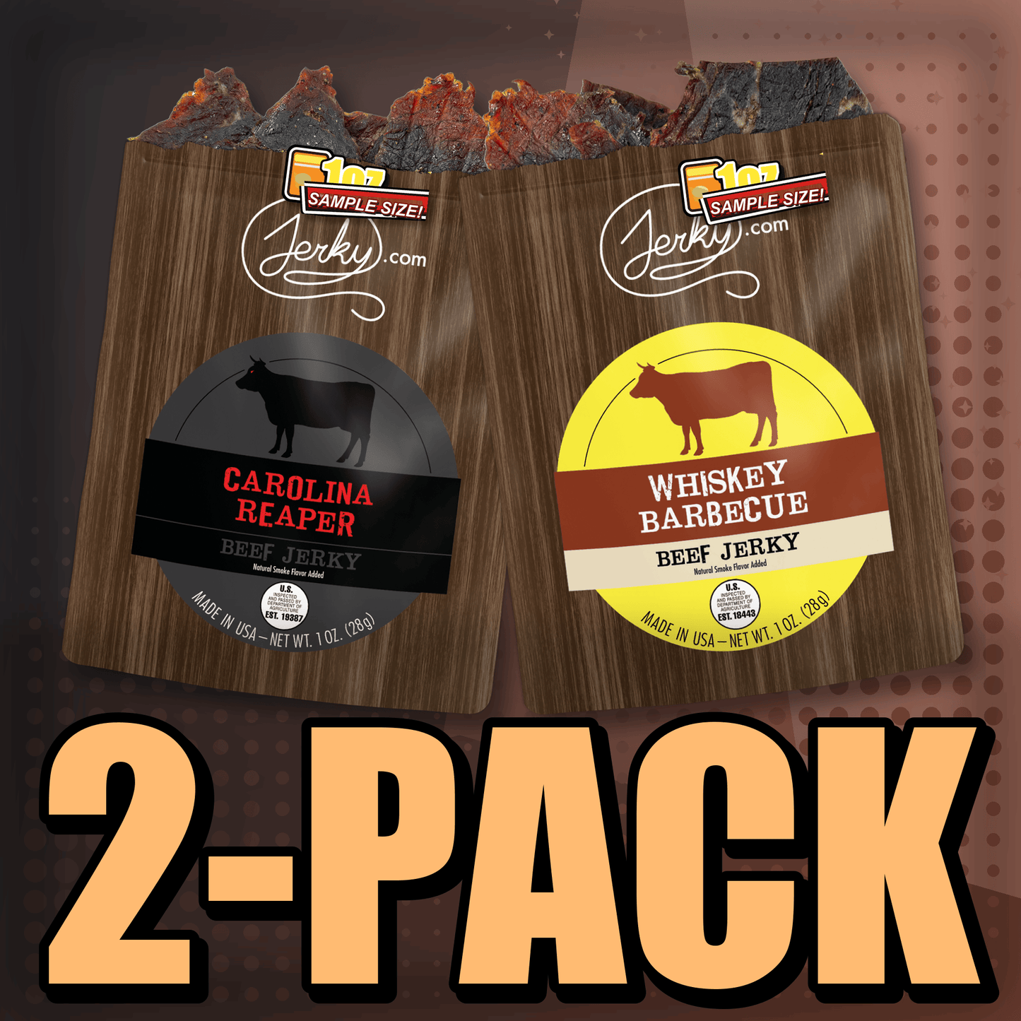 Carolina Reaper & Whiskey BBQ 2-Pack by Jerky.com