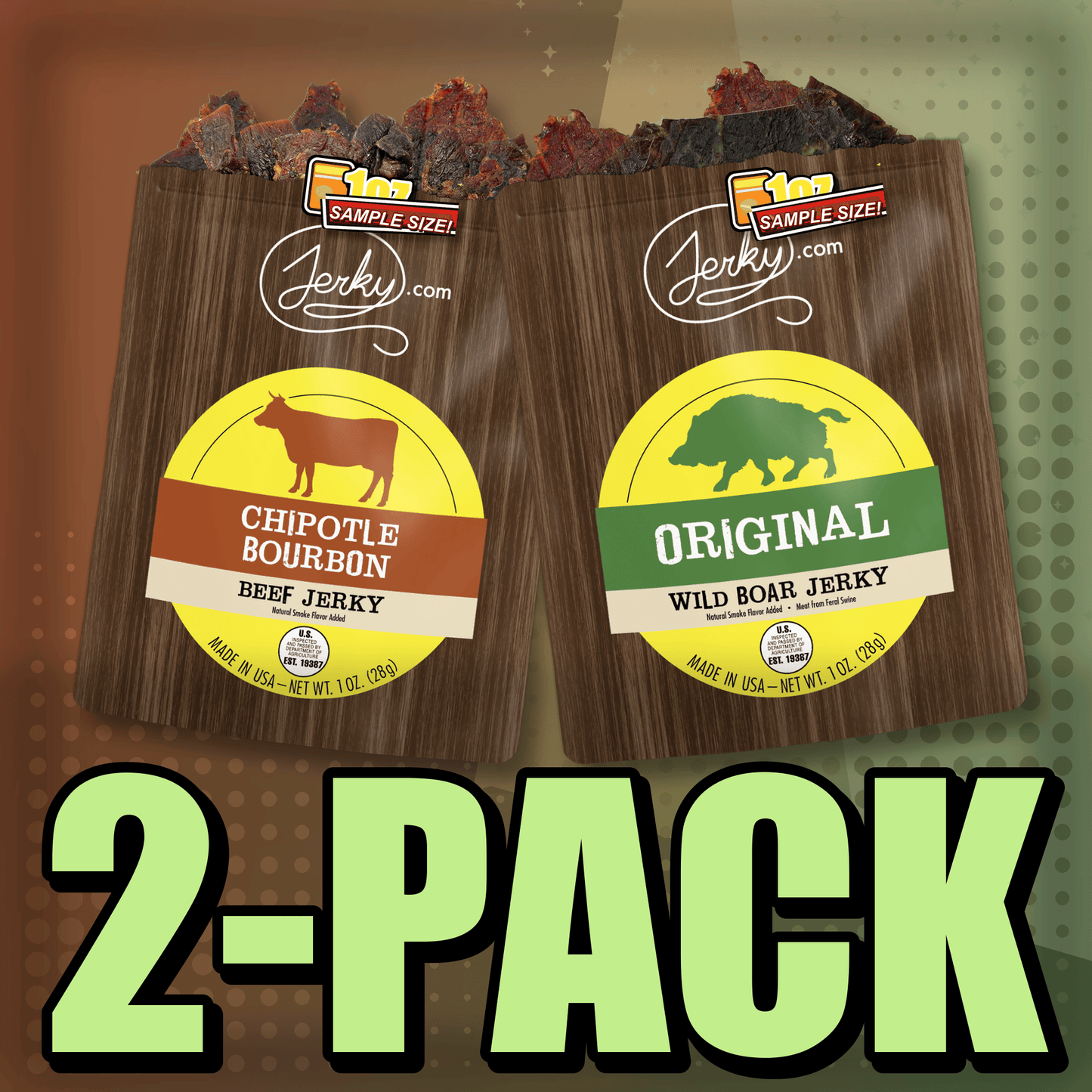 Chipotle Bourbon & Original Boar 2-Pack by Jerky.com