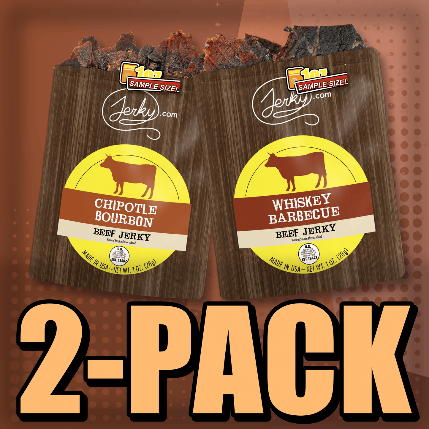 Chipotle Bourbon & Whiskey BBQ 2-Pack by Jerky.com