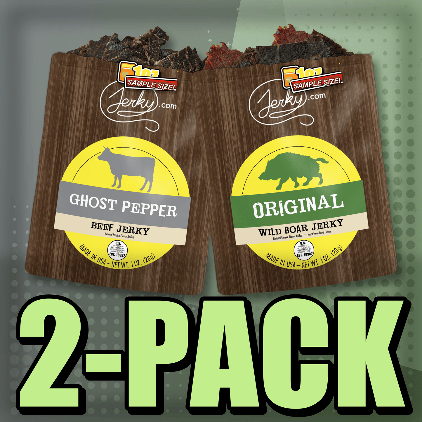 Ghost Pepper & Original Boar 2-Pack by Jerky.com