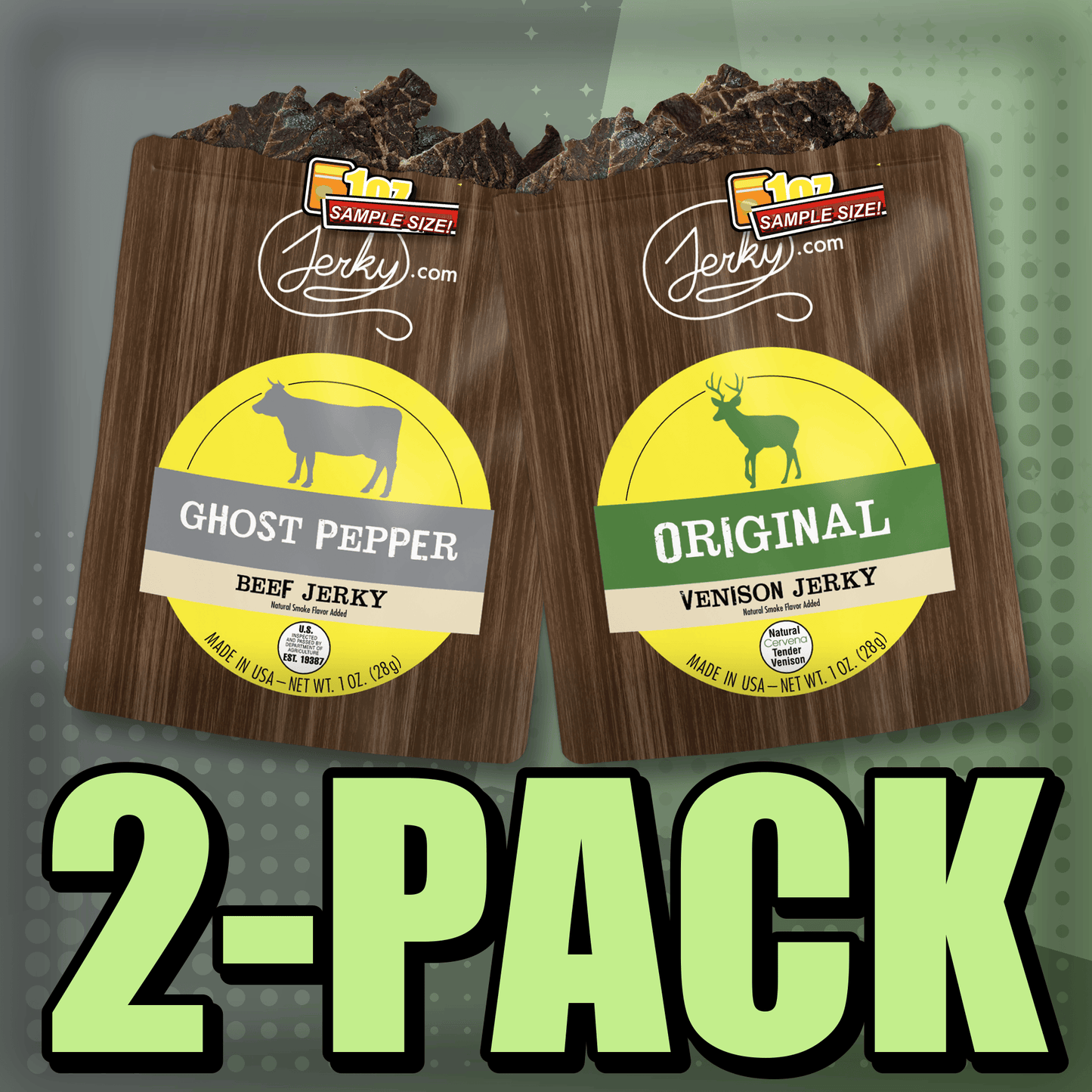 Ghost Pepper & Original Venison 2-Pack by Jerky.com