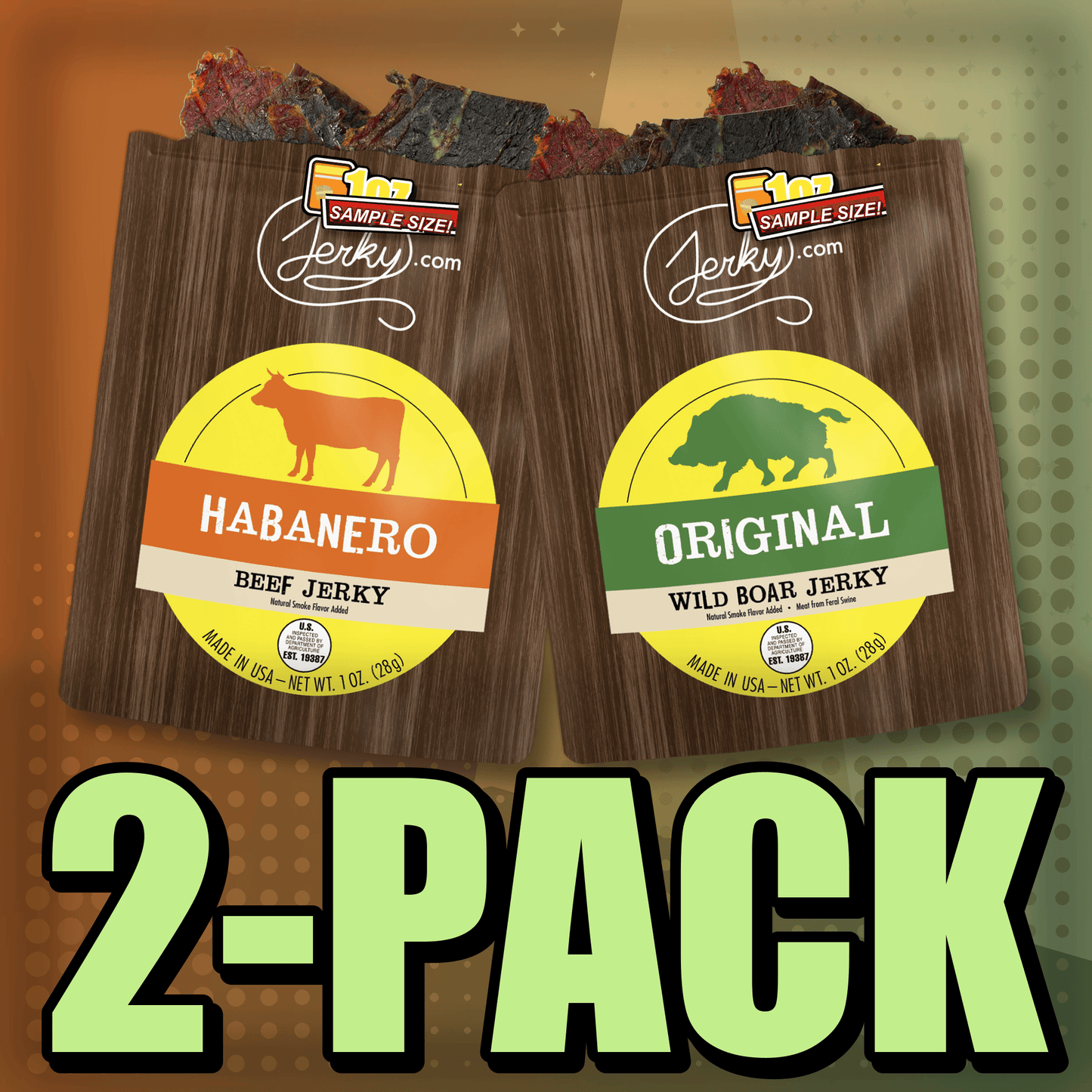 Habanero & Original Boar 2-Pack by Jerky.com