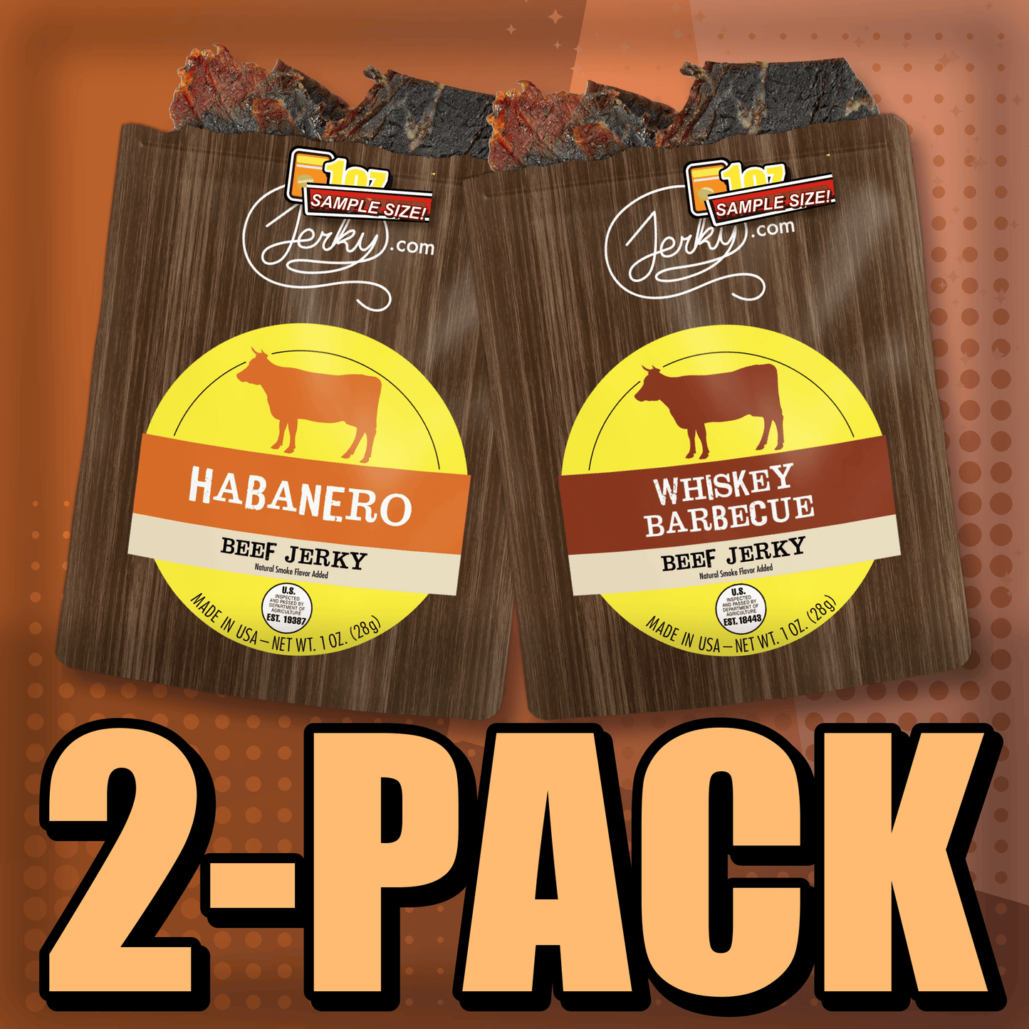 Habanero & Whiskey BBQ 2-Pack by Jerky.com