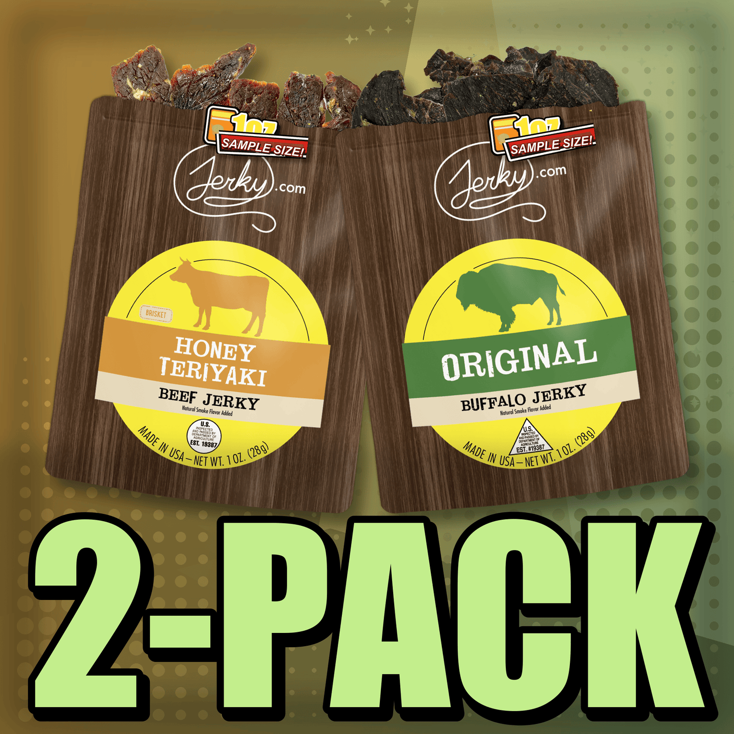 Honey Teriyaki & Original Buffalo 2-Pack by Jerky.com