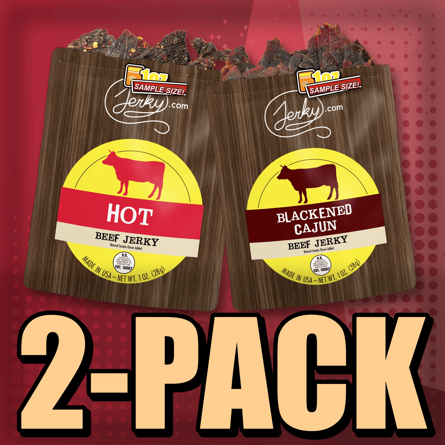 Hot & Blackened Cajun 2-Pack by Jerky.com