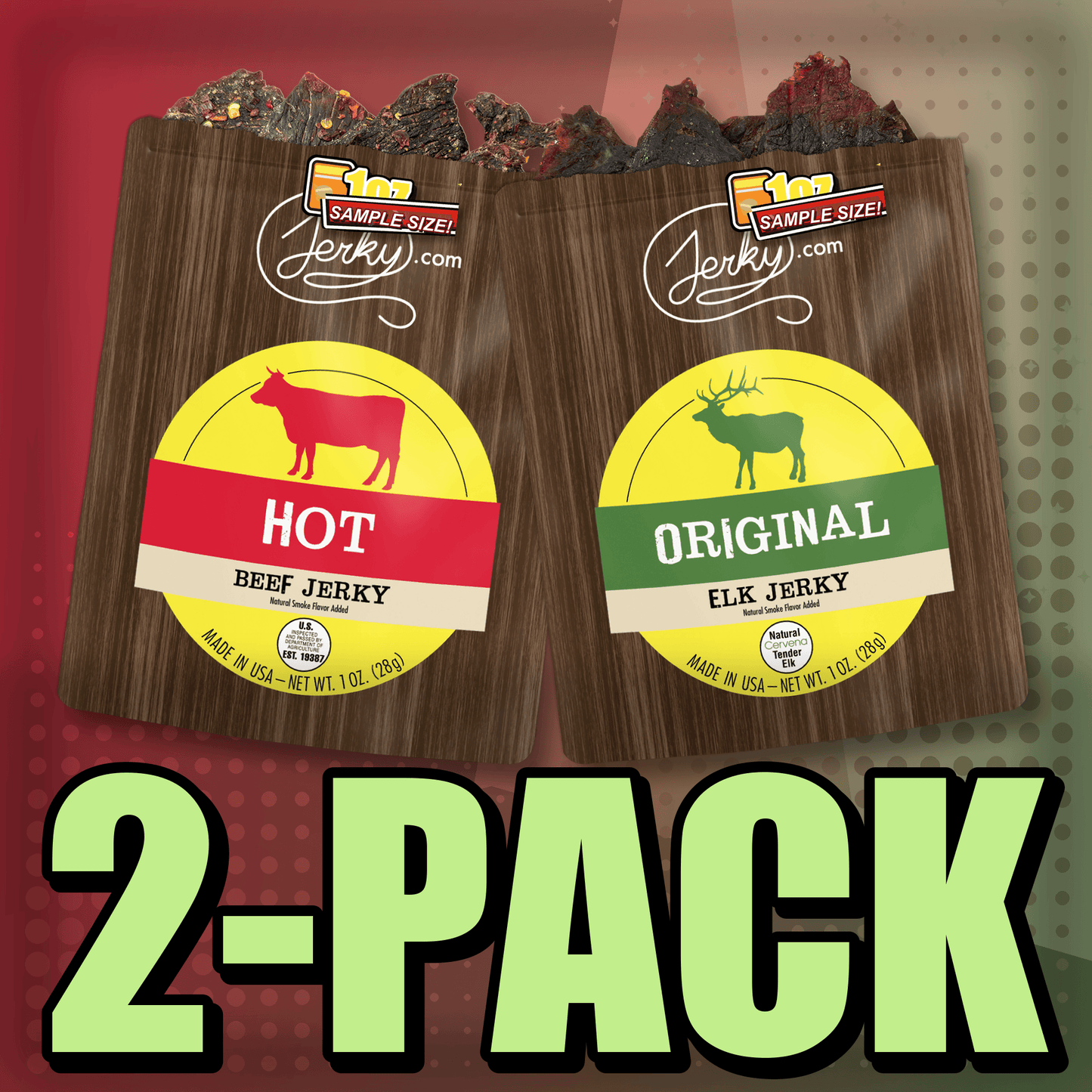 Hot & Original Elk 2-Pack by Jerky.com