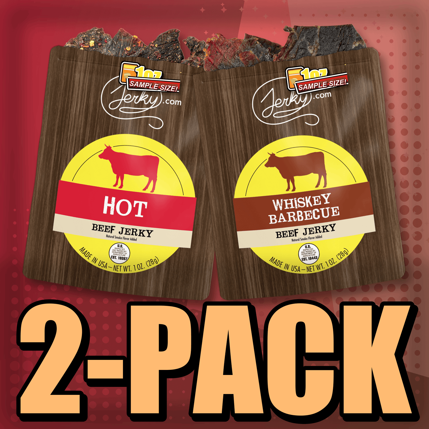 Hot & Whiskey BBQ 2-Pack by Jerky.com