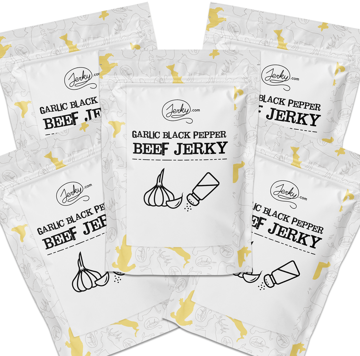Test Kitchen - Garlic Black Pepper Beef Jerky 5-Pack by Jerky.com
