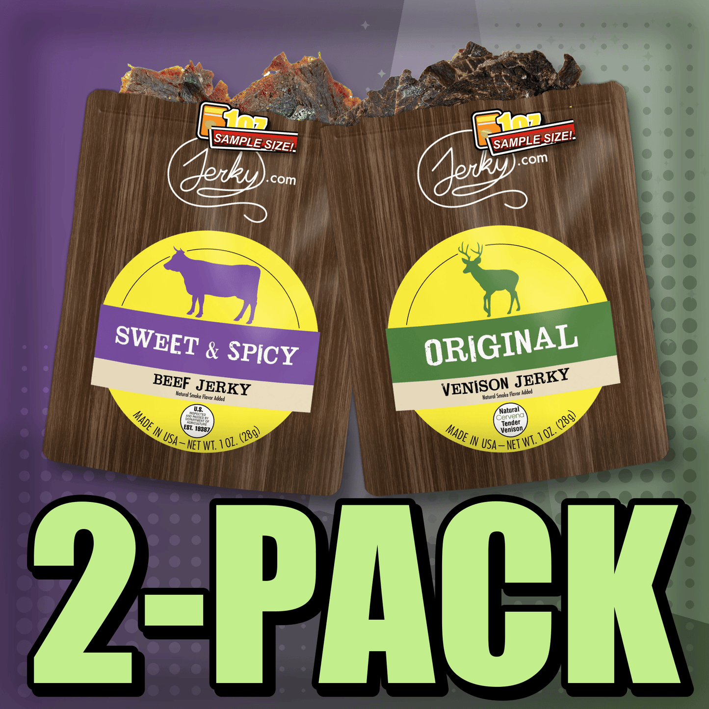 Sweet & Spicy & Original Venison 2-Pack by Jerky.com