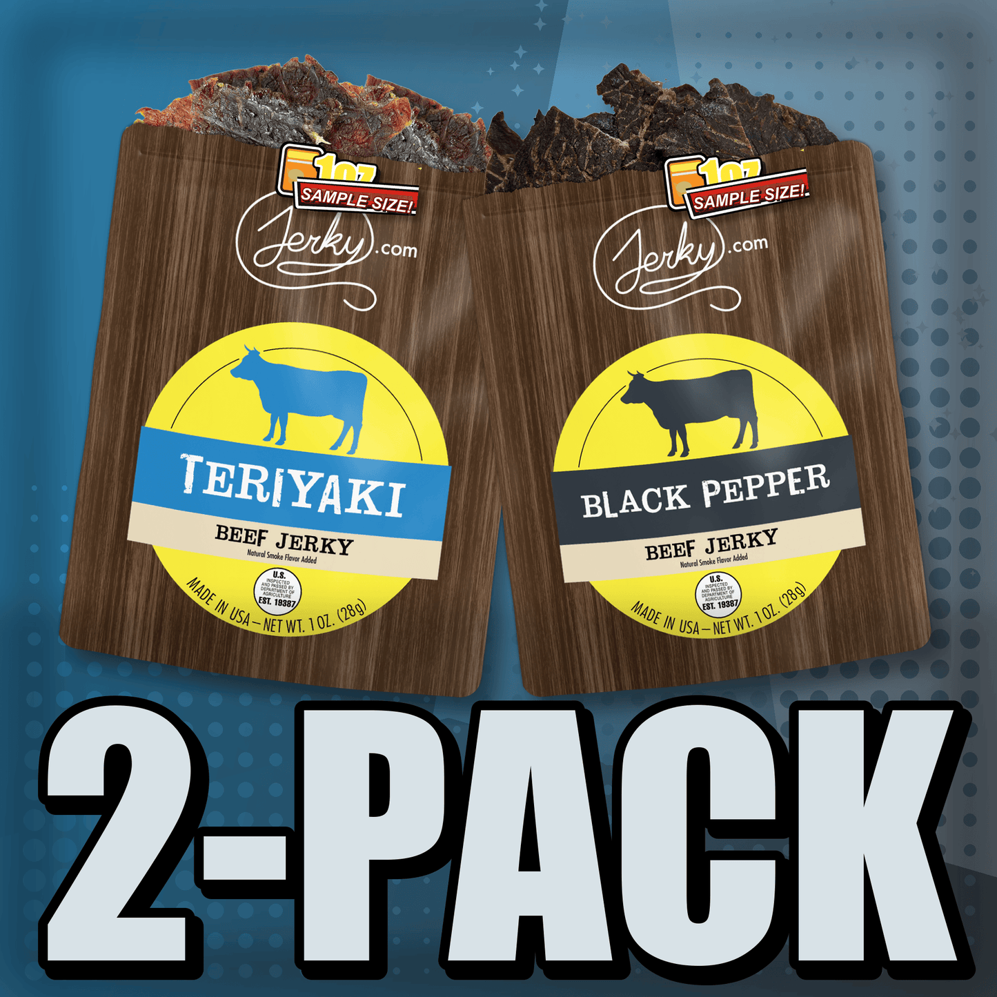 Teriyaki & Black Pepper 2-Pack by Jerky.com