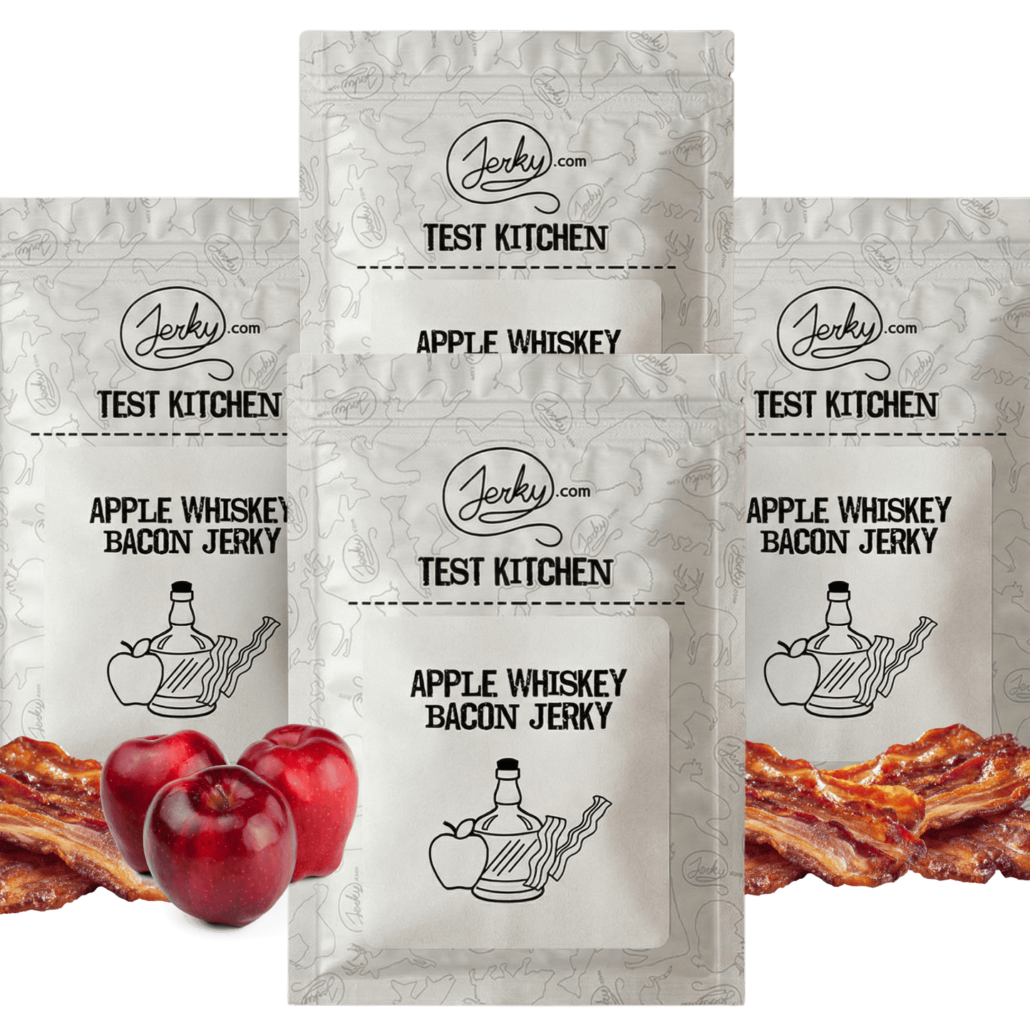 Test Kitchen Batch #49 - Apple Whiskey Bacon Jerky 4-Pack by Jerky.com