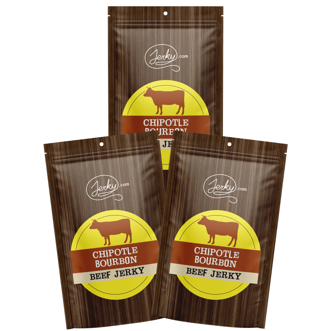 Chipotle Bourbon Beef Jerky 3-Pack by Jerky.com