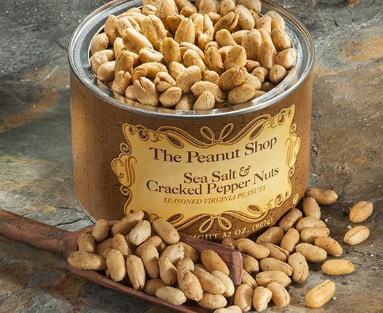 Seasoned Peanuts - Sea Salt and Cracked Pepper The Peanut Shop