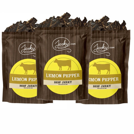 Lemon Pepper Flavored Beef Jerky 3-Pack by Jerky.com