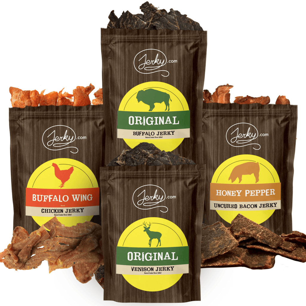 Adventure Bundle Buffalo Wing Chicken, Buffalo, Bacon, Venison by Jerky.com