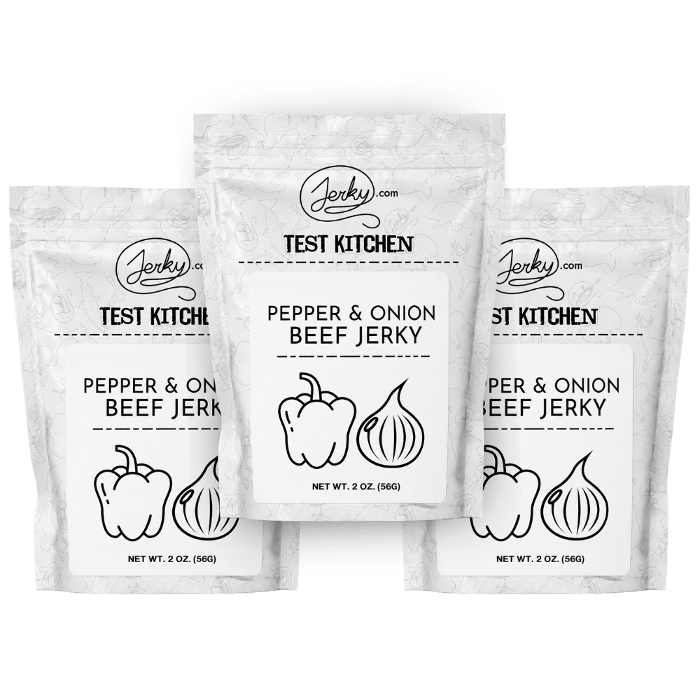 Test Kitchen Batch #53 - Pepper & Onion Beef Jerky 2oz 3-Pack by Jerky.com