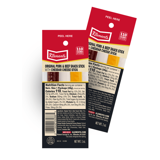 2 Meat Stick and Cheese Packs by Jerky.com