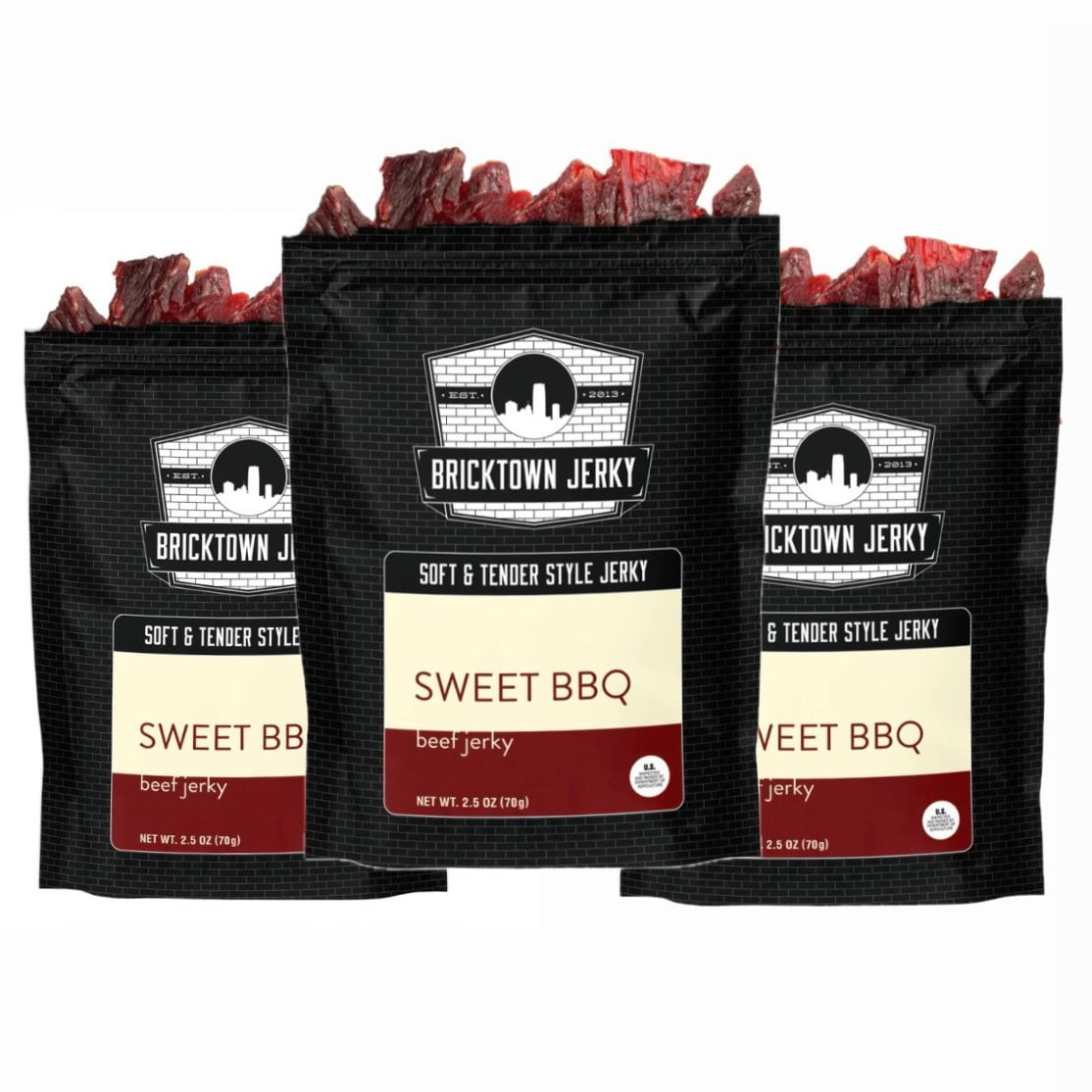 Soft & Tender Sweet BBQ Flavored Beef Jerky 3-Pack by Jerky.com