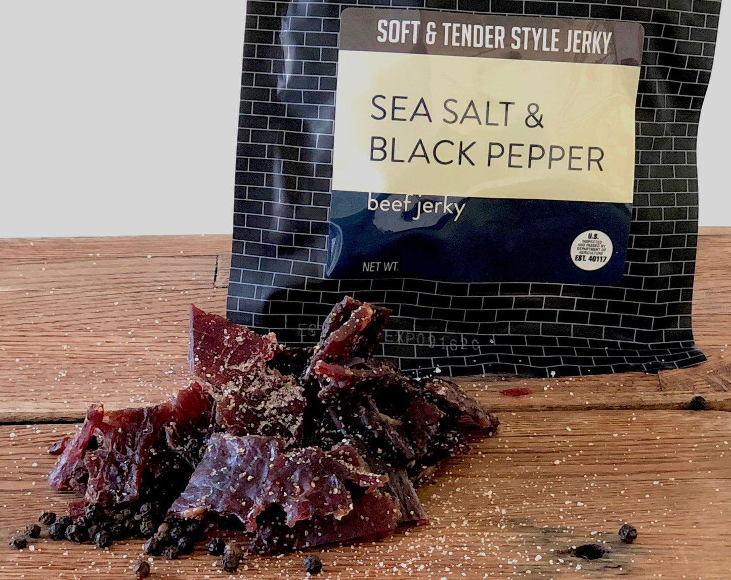 Soft and Tender Style Beef Jerky - Sea Salt & Pepper by Bricktown Jerky