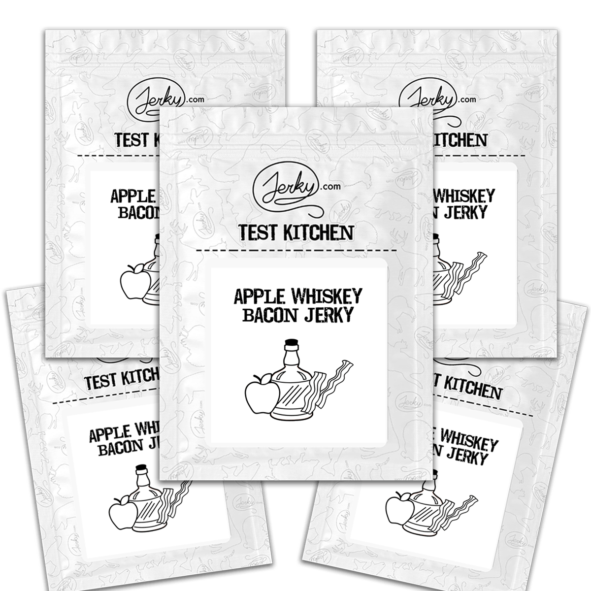 Test Kitchen Batch #49 - Apple Whiskey Bacon Jerky 5-Pack by Jerky.com