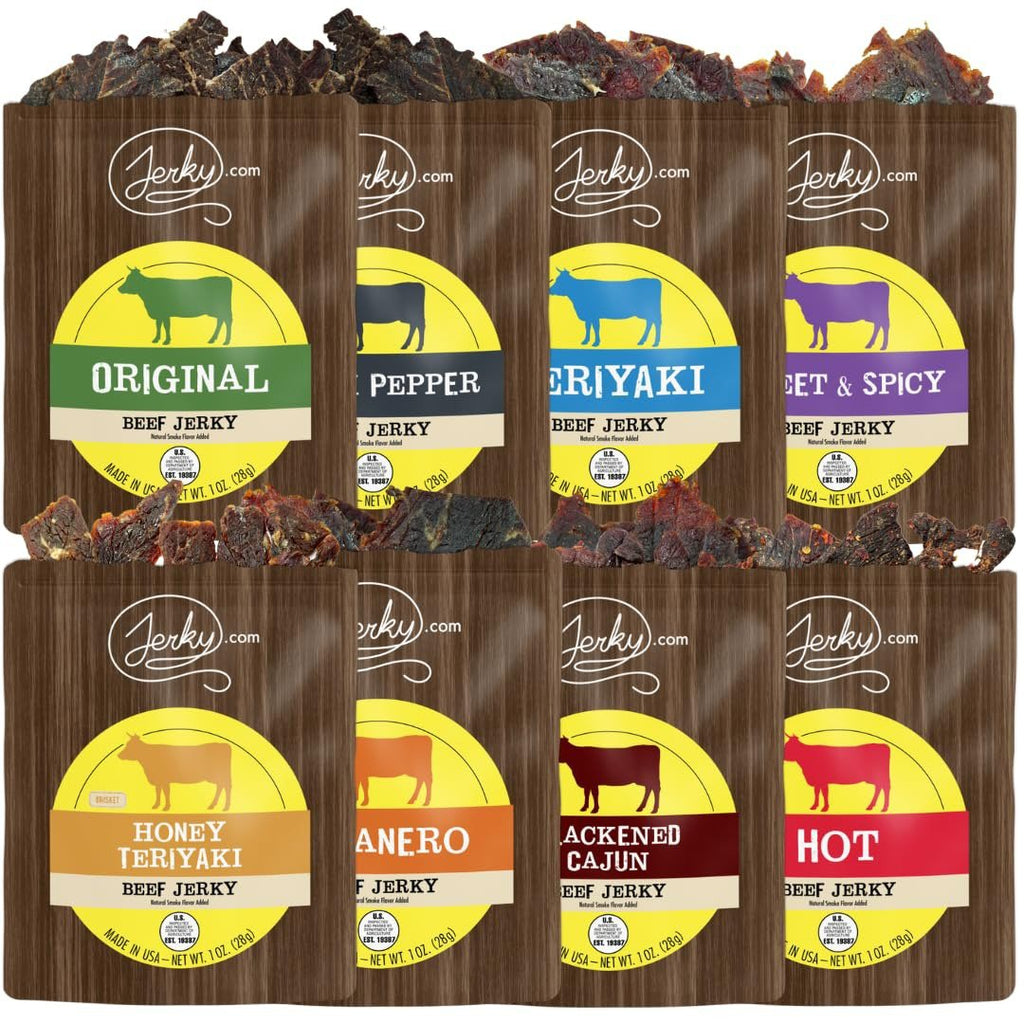 8 Piece Beef Jerky Sampler Pack by Jerky.com