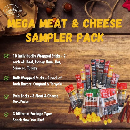 26 pc. Meat and Cheese Sticks Sampler by Jerky.com