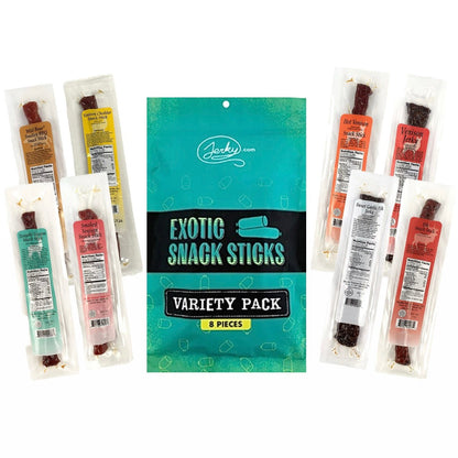 Exotic Snack Sticks Variety Pack - 8 Pieces by Jerky.com