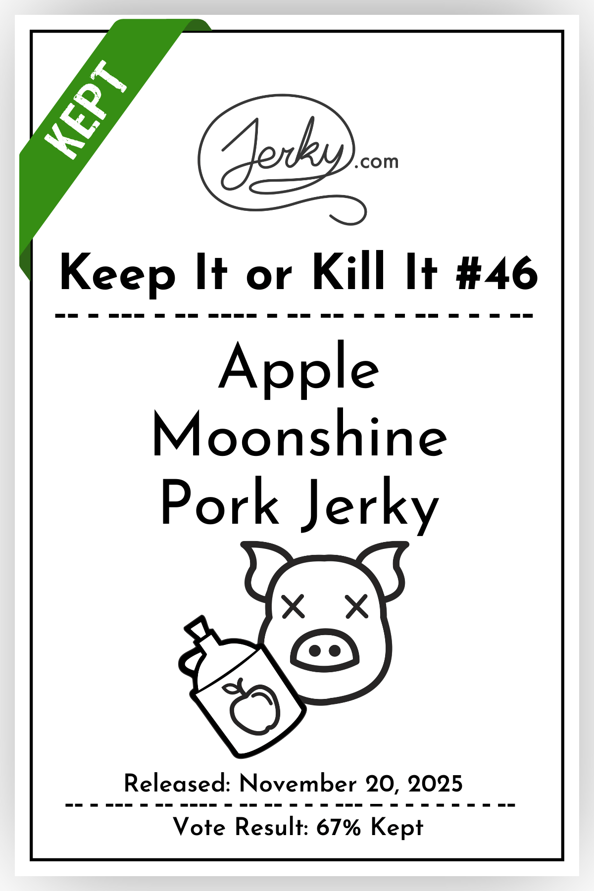 Apple Moonshine Pork Jerky by Jerky.com
