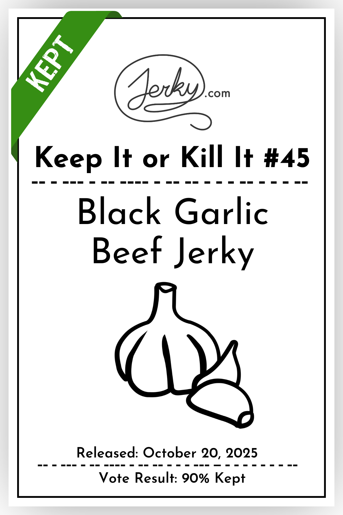 Black Garlic Beef Jerky by Jerky.com