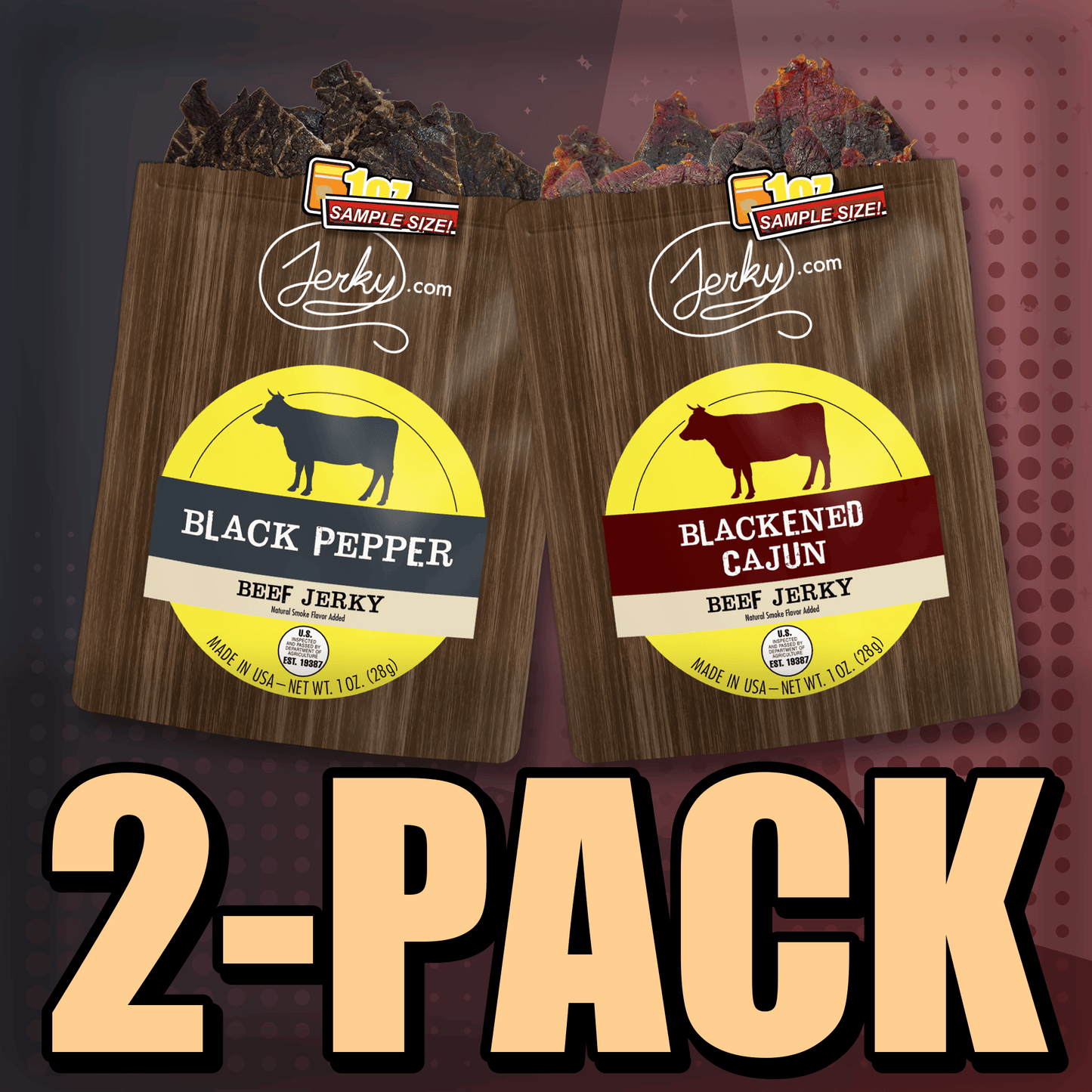 Black Pepper & Blackened Cajun 2-Pack by Jerky.com