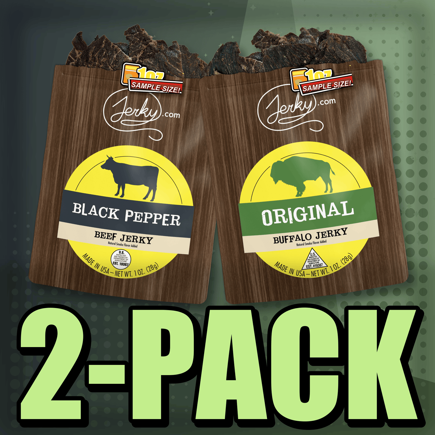 Black Pepper & Original Buffalo 2-Pack by Jerky.com