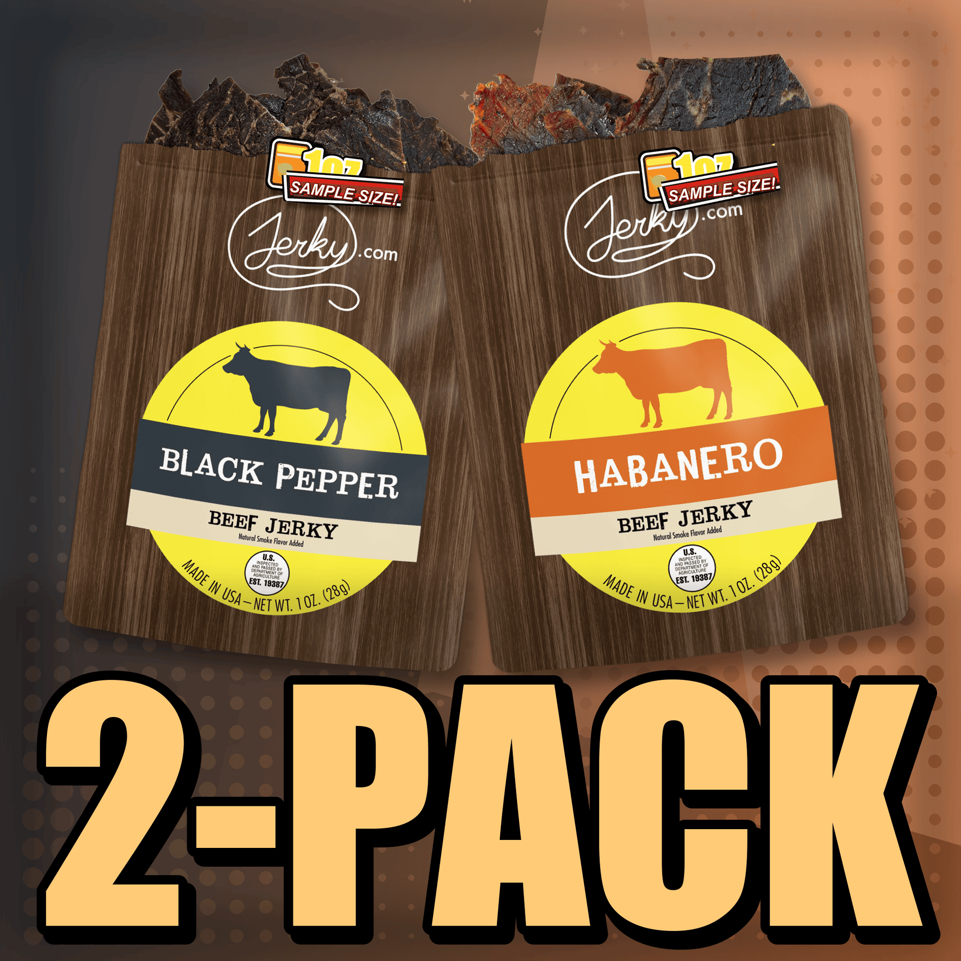 Black Pepper & Habanero 2-Pack by Jerky.com