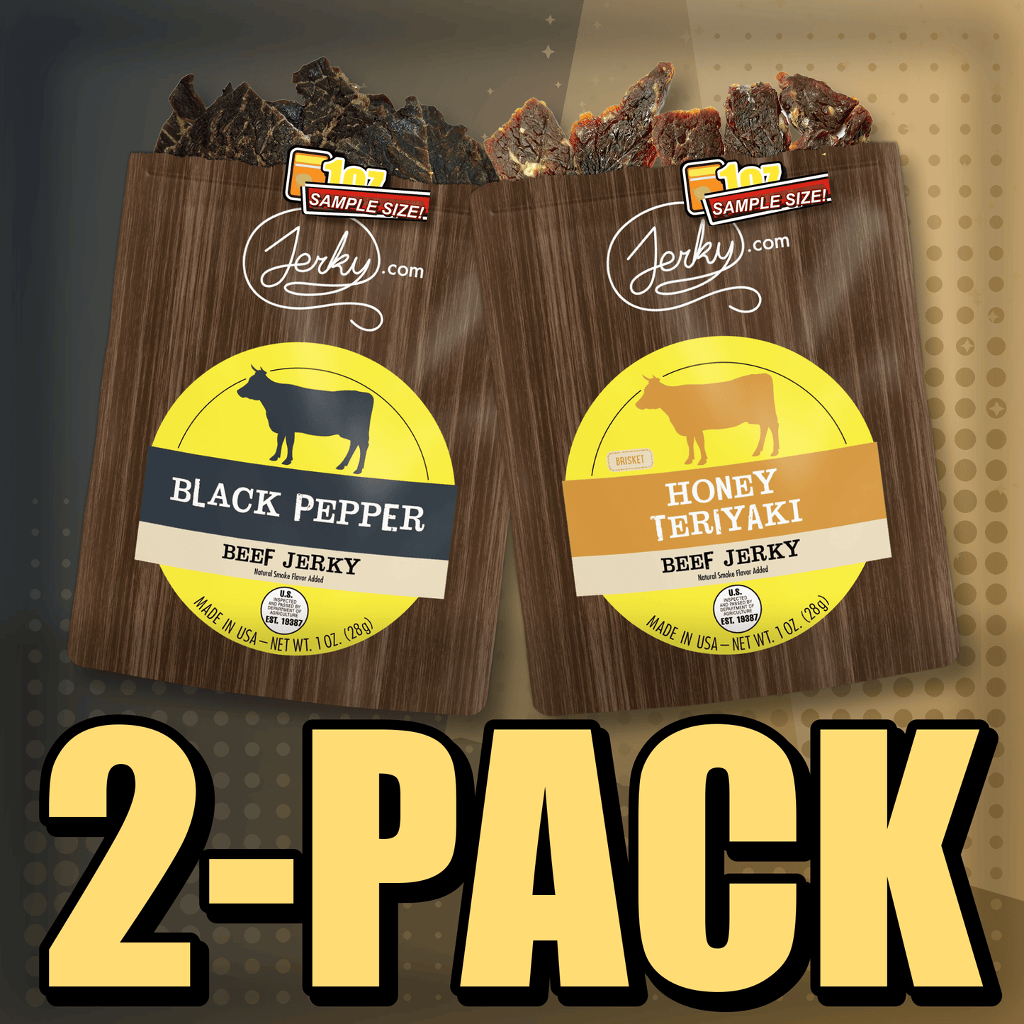 Black Pepper & Honey Teriyaki 2-Pack by Jerky.com