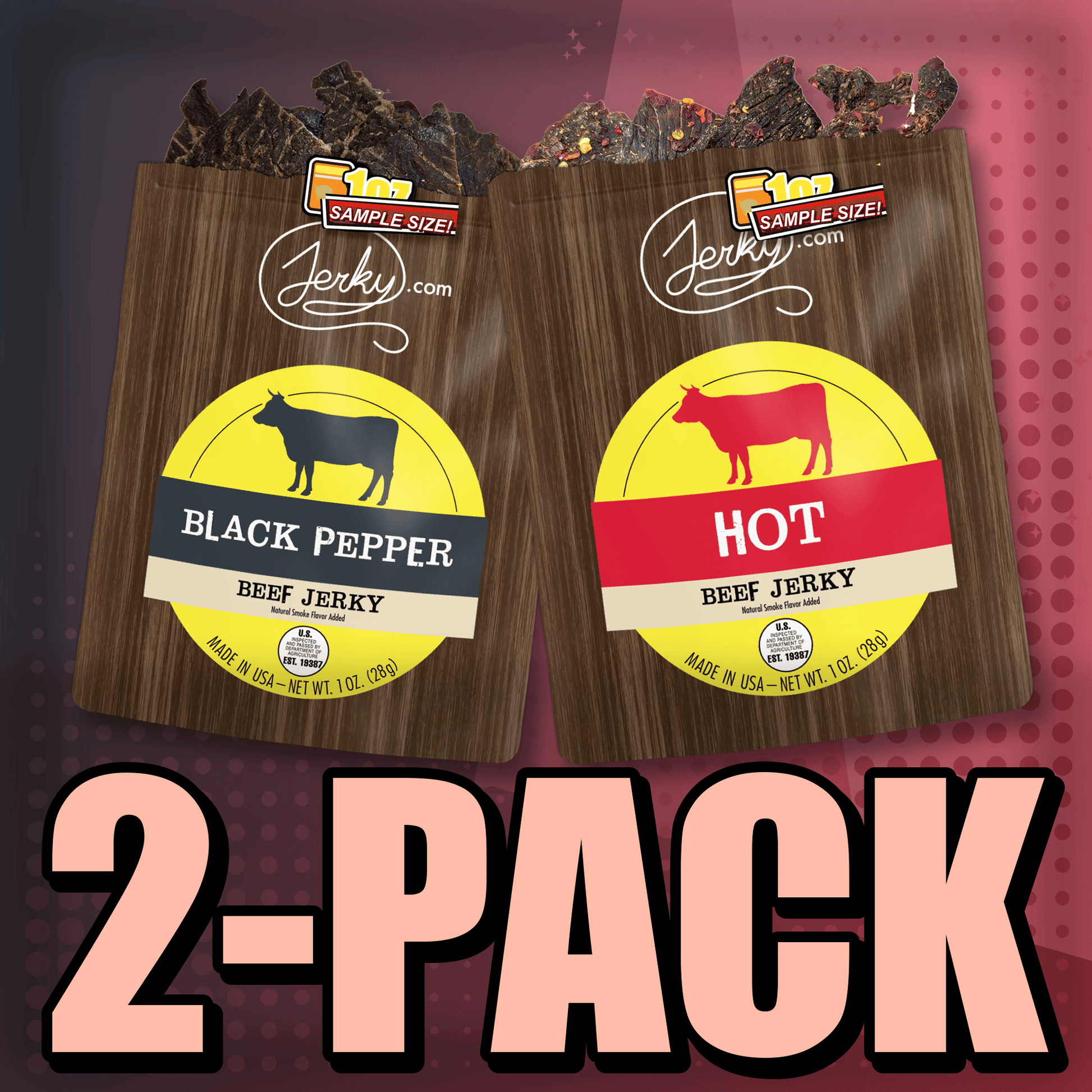 Black Pepper & Hot 2-Pack by Jerky.com