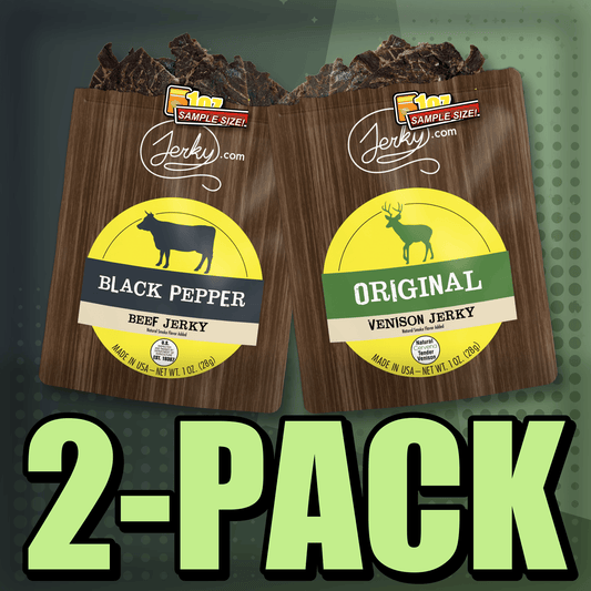 Black Pepper & Original Venison 2-Pack by Jerky.com