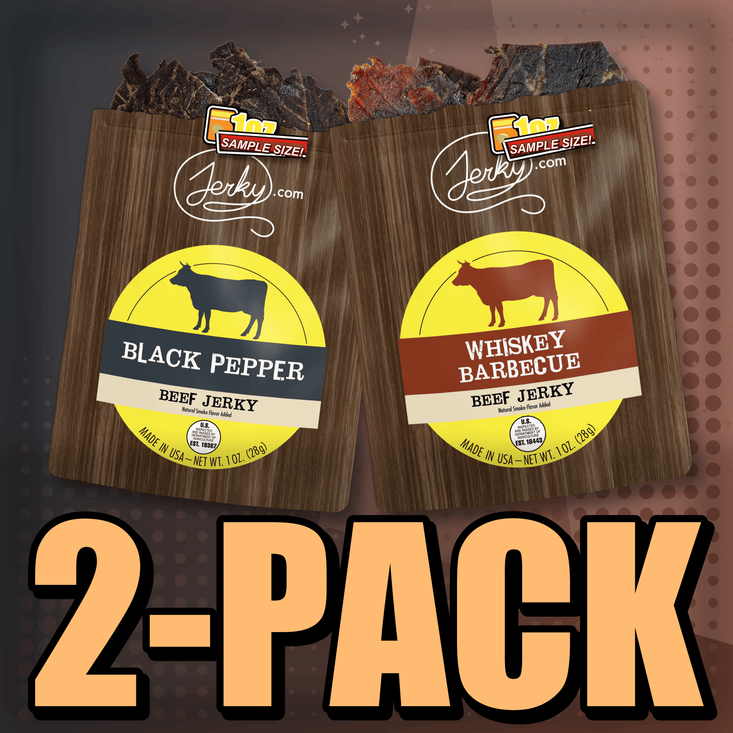 Black Pepper & Whiskey BBQ 2-Pack by Jerky.com