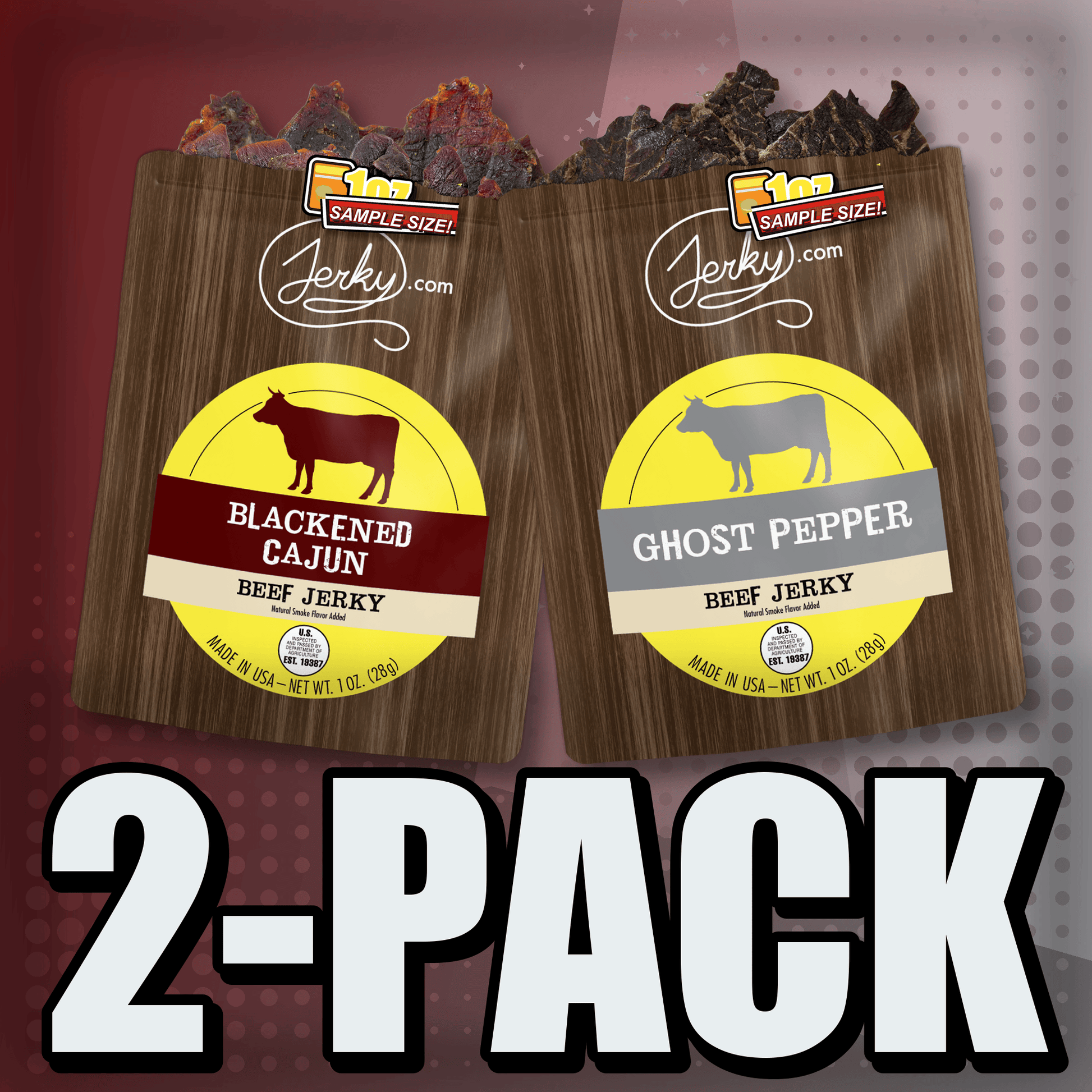 Blackened Cajun & Ghost Pepper 2-Pack by Jerky.com