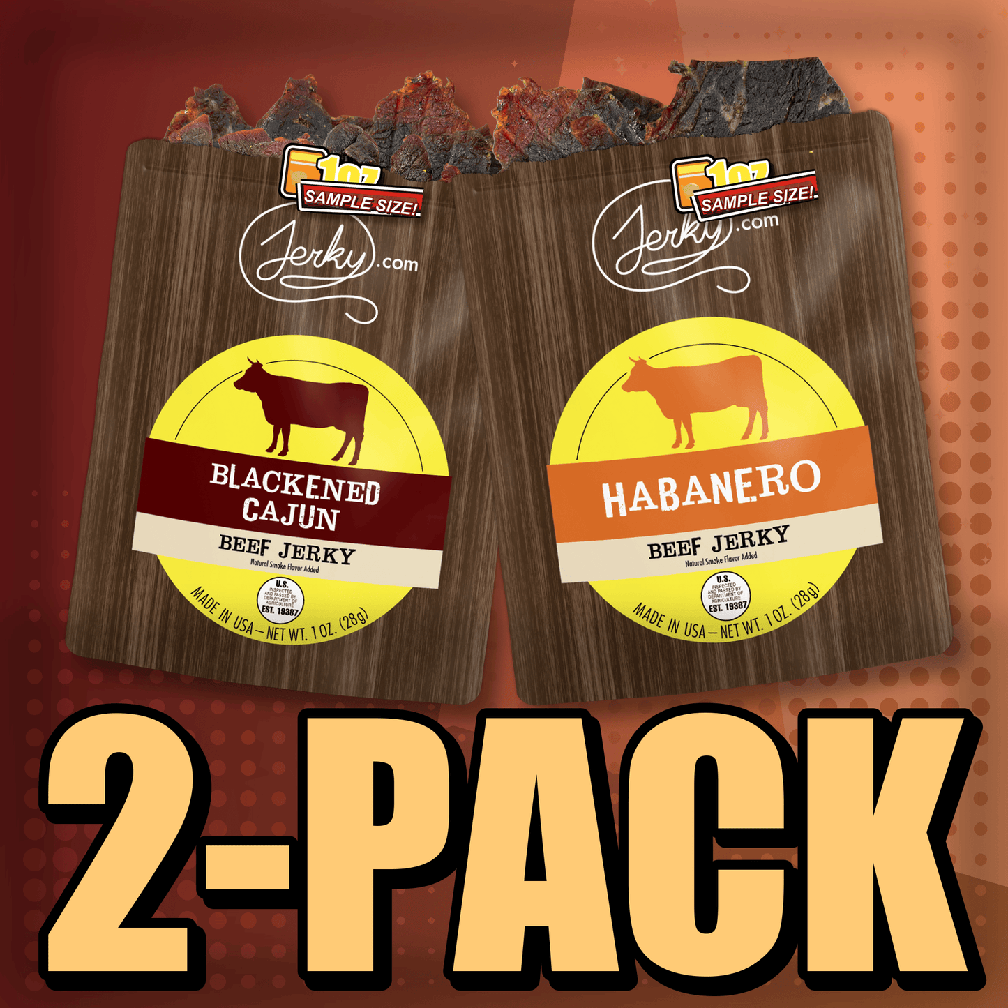 Blackened Cajun & Habanero 2-Pack by Jerky.com