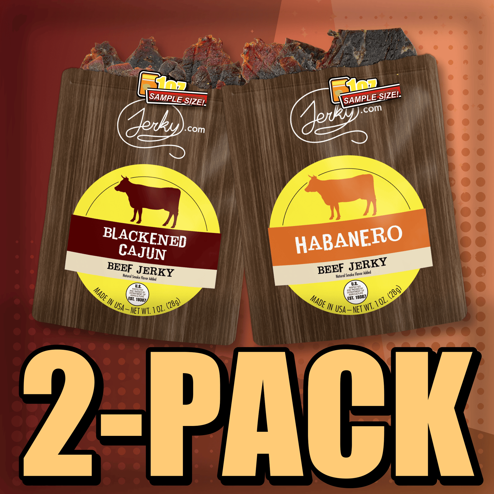 Blackened Cajun & Habanero 2-Pack by Jerky.com