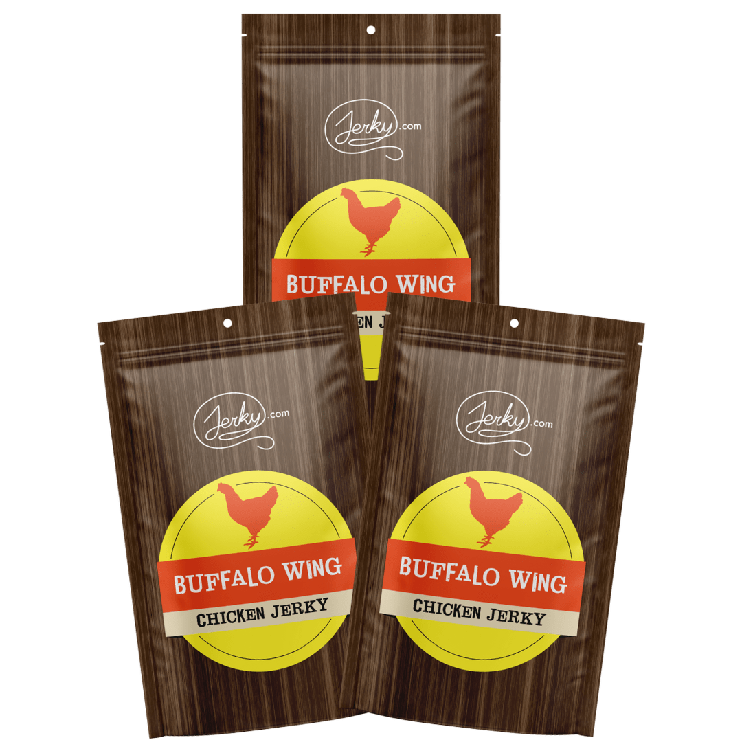 Buffalo Wing Flavored Chicken Jerky 3-Pack by Jerky.com