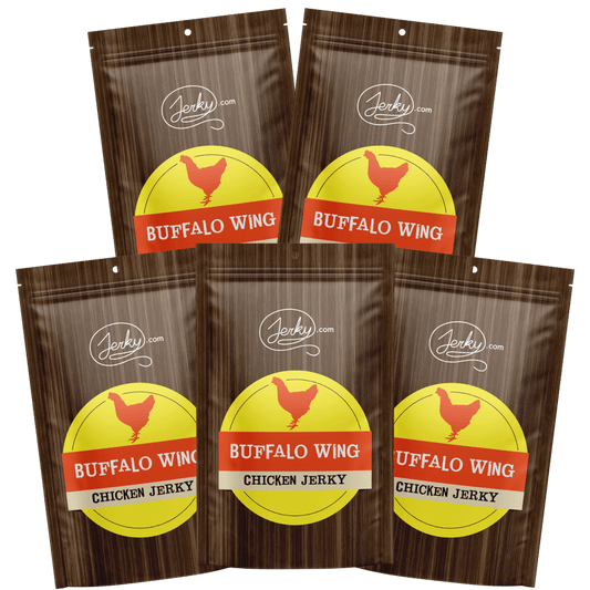 Buffalo Wing Flavored Chicken Jerky 5-Pack by Jerky.com