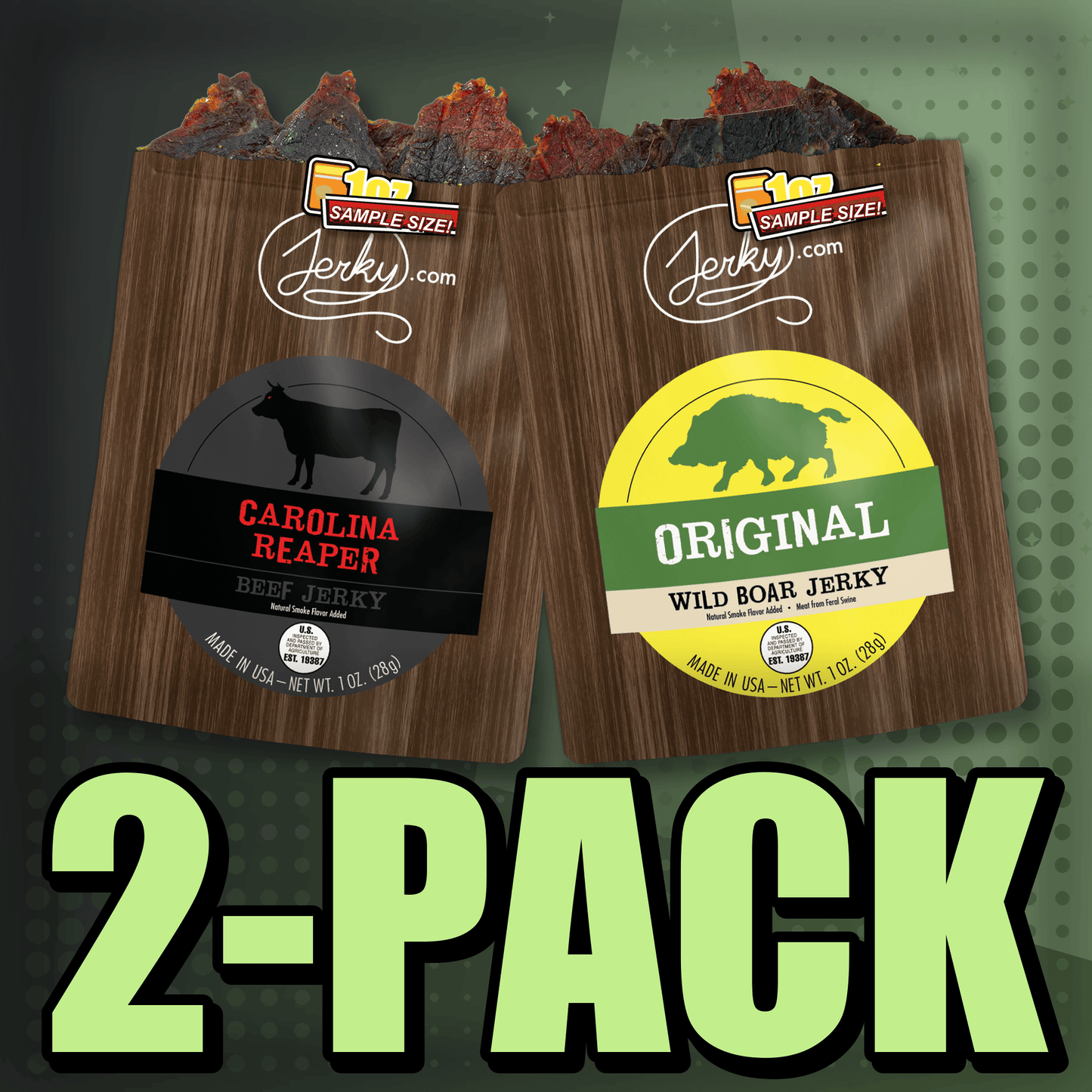 Carolina Reaper & Original Boar 2-Pack by Jerky.com