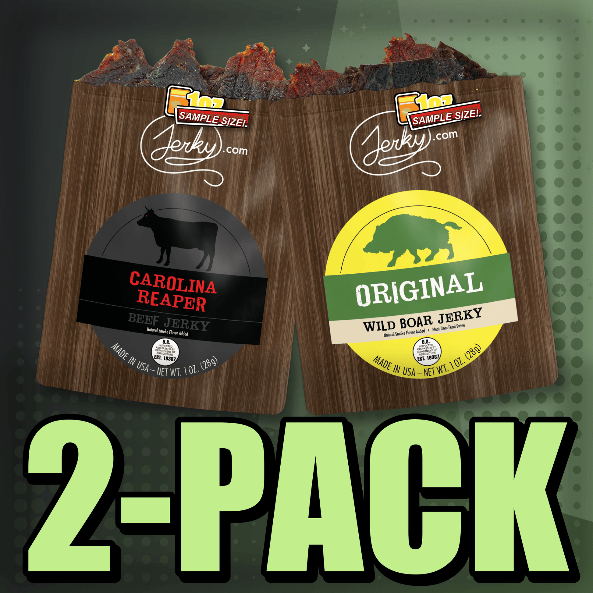 Carolina Reaper & Original Boar 2-Pack by Jerky.com
